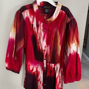 BCBGMaxAzria Multicolor Button-Up Top